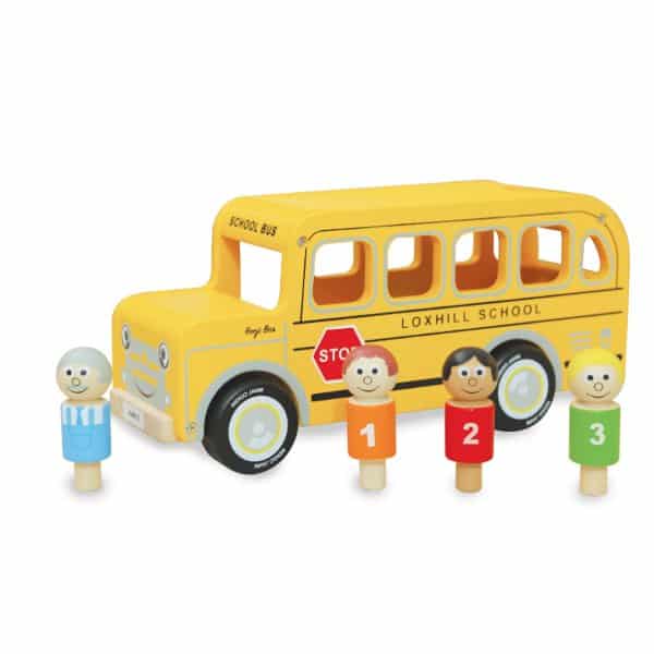 school bus dog toy
